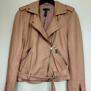 New size XS soft Pink leather jacket